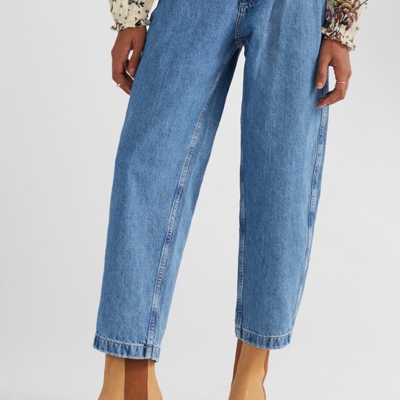 NWT Edwin Anthropology Isla Jeans Crush Size 31 Ankle Length Pleated High Waist - Picture 12 of 16